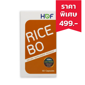 HOF Rice B.O. น้ำมันรำข้าว 500mg. 60 แคปซูล