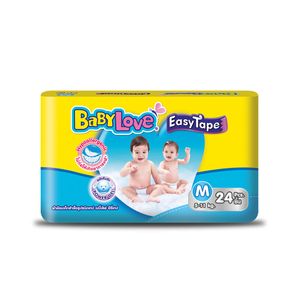 Baby Love ผ้าอ้อมเด็ก Easy Tape Size M จำนวน 24 ชิ้น          