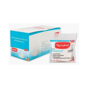 Tigerplast Carigauze Synthetic Gauze 2x2 inch 10s ไทเกอร์พลาสต์ ผ้าก๊อซใยสังเคราะห์ สำหรับทำแผล