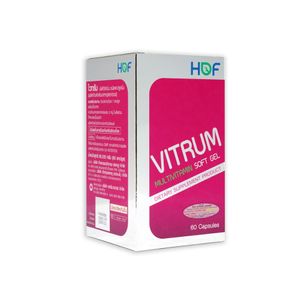 HOF Vitrum 1500mg ฮอฟ ไวตรัม วิตามินรวม ใส่ใจร่างกาย ภูมิคุ้มกัน 60 แคปซูล