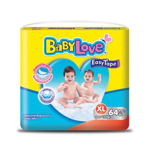 Baby Love ผ้าอ้อมเด็ก Easy Tape Size XL จำนวน 64 ชิ้น      
