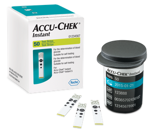 Accu-Chek Instant 50 Test Strips แถบตรวจน้ำตาล แอคคิว-เช็ค อินสแตนท์ ขนาด 50 ชิ้น