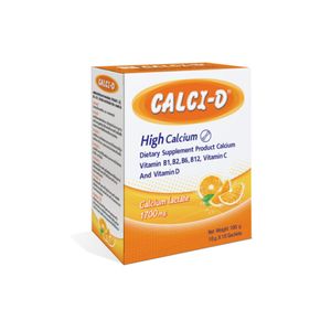 Calci - D High Calcium 1700 mg 10 ซอง รสส้ม