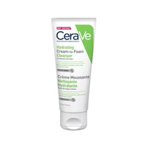 CeraVe Hydrating Cream-to-Foam Cleanser 100ml เซราวี คลีนเซอร์ล้างหน้าและเครื่องสำอาง สูตรอ่อนโยน