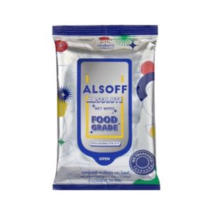 Alsoff Absolute Wet Wipes Alcohol 70% 10s อัลซอฟ ผ้าเปียกแอลกอฮอล์ 70% 