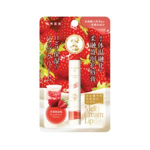 Mentholatum Melty Cream Lip Strawberry 3.3g เมนโทลาทั่ม ลิปบาล์มบำรุงริมฝีปาก กลิ่นสตรอเบอร์รี่