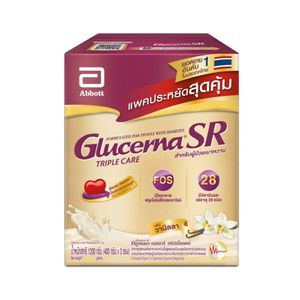 ABBOTT GLUCERNA SR กลิ่นวานิลลา อาหารทดแทนสำหรับผู้ป่วยเบาหวาน (400g.X 3 ซอง)