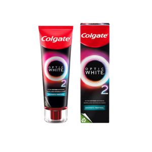 COLGATE Optic White O2 Aromatic Menthol Flavor ยาสีฟันคอลเกต อะโรมาติก เมนทอล (35g.)