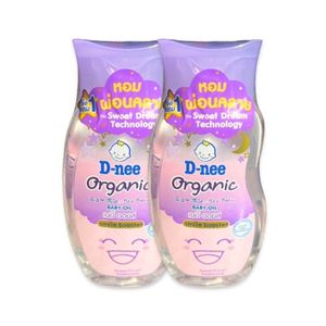 D-NEE Organic Baby Oil Sweet Dream Scent ดีนี่ ออร์แกนิค เบบี้ ออยล์ กลิ่นสวีท ดรีม แพ็คคู่ (200ml.X2)