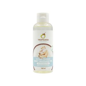 TROPICANA Natural Coconut Baby Massage Oil น้ำมันบำรุงผิวสำหรับเด็ก ปราศจากสารระคายเคือง (160ml.)