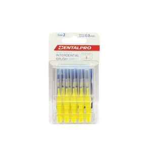 Dentalpro Interdental Brush I-Shaped 0.8mm 10s เดนทัลโปร แปรงซอกฟัน 0.8 มม. ทำความสะอาดซอกฟัน