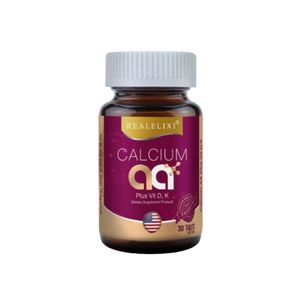 REALELIXI CALCIUM AA+VIT D K ผลิตภัณฑ์เสริมอาหารแคลเซียม (30 เม็ด)