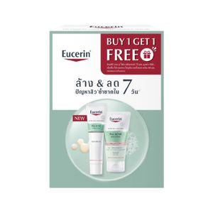 EUCERIN Pro Acne Solution SOS Serum 40ml + 3X Treatment Gel to Foam Cleanser 75ML เซตสำหรับปัญหาสิวซ้ำซาก