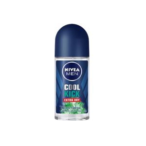 NIVEA MEN Cool Kick Extra Dry Cool Fresh โรลออนสำหรับผู้ชาย ลดเหงื่อและเย็น 3 เท่า (25ml.)