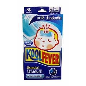 Kool Fever แผ่นเจลลดไข้ สำหรับเด็ก 6 ชิ้น ต่อกล่อง