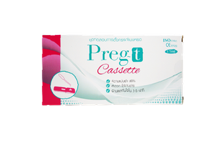 Preg-T แผ่นตรวจตั้งครรภ์ Cassette (หยด)