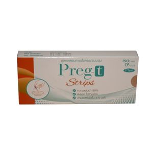 PREG-T แผ่นตรวจตั้งครรภ์ STRIP (จุ่ม)