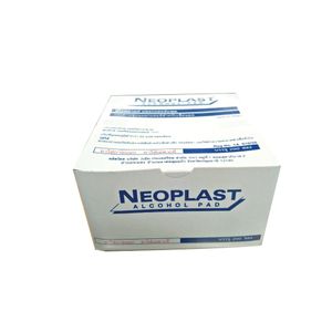 Neoplast Alcohol Pad แผ่นแอลกอฮอล์ เช็ดทำความสะอาด 1กล่อง 200 ซอง