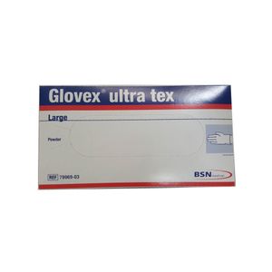 Glovex Ultra Tex ถุงมือแบบมีแป้ง ไซส์ S จำนวน 100 ชิ้น