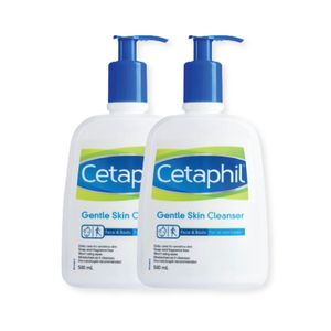 [แพคคู่] Cetaphil Gentle Skin Cleanser เซตาฟิล เจนเทิล สกิน คลีนเซอร์ 500 มล 2 ขวด