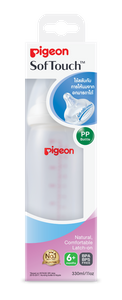 Pigeon ขวดนม PPWN ทรงคอกว้าง 330 มล พร้อมจุกนมเสมือนนมมารดา รุ่น Plus ขนาด L