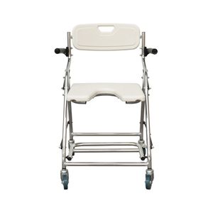 เก้าอี้อาบน้ำอลูมิเนียม ALK405L-3 มีพนักพิง พับได้ มีล้อ 