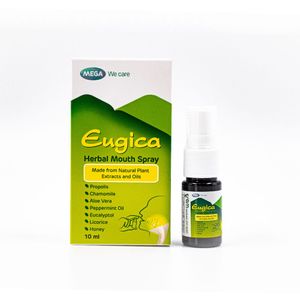 Mega Eugica Herbal Mouth Spray (ยูจิก้า เฮอร์บอล เม้าท์สเปรย์) ขนาด 10 ml.