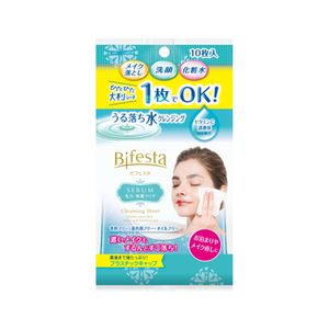 Bifesta Cleansing Sheet Sebum แผ่นเช็ดเครื่องสำอางค์ จำนวน 10 แผ่น