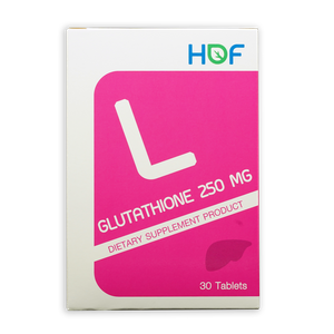 Hof L-Glutathione 250 mg. ผลิตภัณฑ์เสริมอาหาร แอลกลูต้าไธโอน (30 เม็ด)