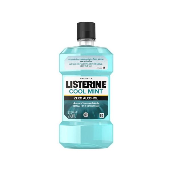 Listerine Cool Mint zero alcohol น้ำยาบ้วนปาก ลิสเตอรีน คูลมินต์ ไม่มี
