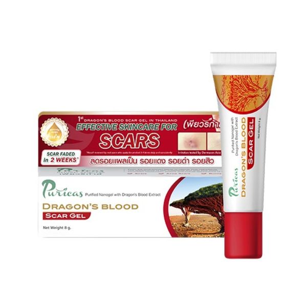 Puricas Dragon's Blood Scar Gel เพียวริก้าส์ ดราก้อน บลัด สการ์ เจลลด