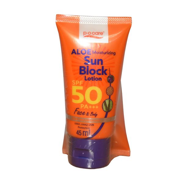 P.O care ALOE Moisturizing Sun Block Lotion SPF 50 PA+++ 45ml
