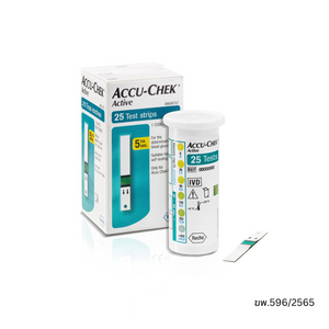 Accu-Chek Active 25 Test Strips  แถบตรวจน้ำตาล แอคคิว-เช็ค แอคทีฟ ขนาด 25 ชิ้น