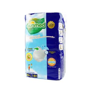 SUNMED กางเกงผ้าอ้อมผู้ใหญ่ ขนาด M-L (แพ็ค 18 ชิ้น)  .D