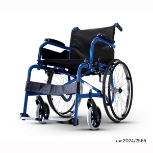 Soma รถเข็นวีลแชร์เหล็ก CHM-100 F22 ล้อซี่ 22" สีน้ำเงิน