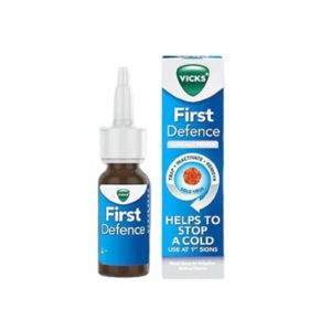 VICKS First Defence สเปรย์พ่นล้างจมูก ช่วยยับยั้งอาการหวัด คัดจมูก (15 ml.)  .A