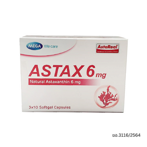 Mega wecare Astax 6mg 30 แคปซูล