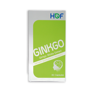 HOF Ginkgo 60mg ผลิตภัณฑ์เสริมอาหาร สารสกัดจากใบแปะก๊วย (60 แคปซูล)