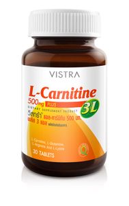 Vistra L-Carnitine 500mg Plus 3L 30 เม็ด