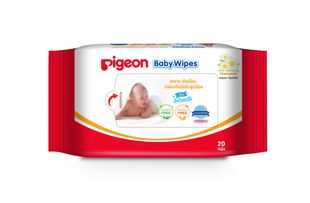 Pigeon ผ้าเช็ดทำความสะอาดผิว สูตรคาโมมายล์ ขนาด 20 ชิ้น