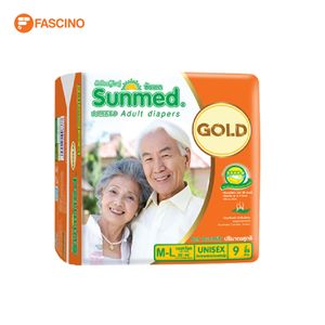 SUNMED GOLD ผ้าอ้อมเทปผู้ใหญ่  Size M-L (แพ็ค 9 ชิ้น)