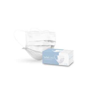 Welcare Mask For Kids หน้ากากอนามัย 3 ชั้น สำหรับเด็ก สีขาว 50 ชิ้น